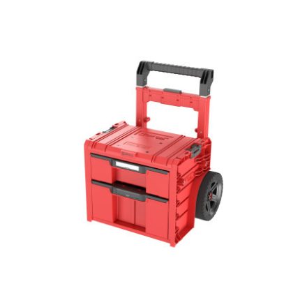 QBRICK SYSTEM PRO Rollwerkzeugkasten mit Schubladen 2 Red Ultra HD