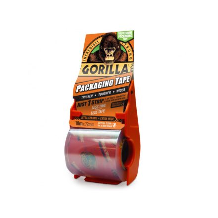 GORILLA Verpackungsband mit Abroller 72 mm x 18 m