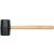VOREL Gummihammer 230 g Holzstiel 45 mm