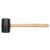 VOREL Gummihammer 450 g Holzstiel 55 mm
