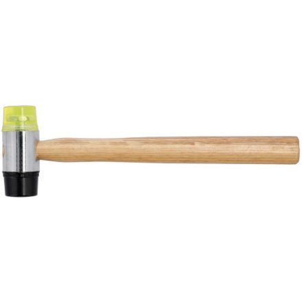 VOREL Hammer mit Gummi-Kunststoff-Kopf 300 g, Holzstiel 35 mm