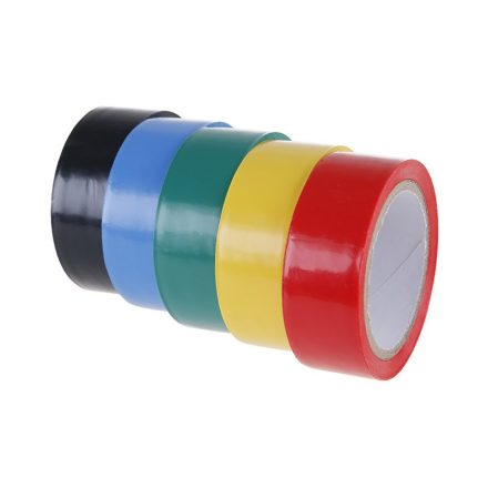 Isolierband 19 x 0,13 mm x 5 m in fünf Farben (5 Stück)
