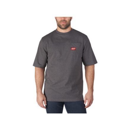 MILWAUKEE Kurzarm-T-Shirt mit Tasche grau WTSSG-XXL