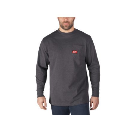 MILWAUKEE Langarmshirt grau WTLSG-L WORKSKIN™