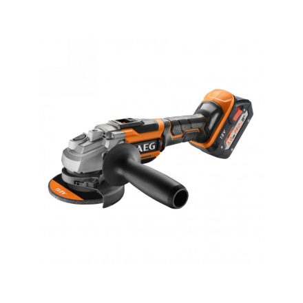 AEG Akku-Winkelschleifer BEWS18-125BL-502C ohne Kohlebürste (2 x 5,0 Ah Akkus + Ladegerät + Koffer)