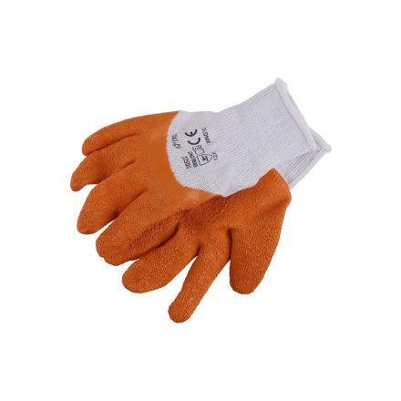 Arbeitsschutzhandschuhe Krepplatex, schnittfest, rutschfest (orange Farbe)