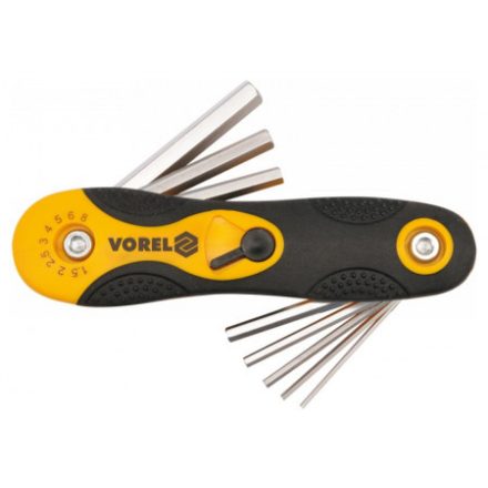 VOREL Inbusschlüsselsatz 8-teilig 1,5-8 mm klappbar