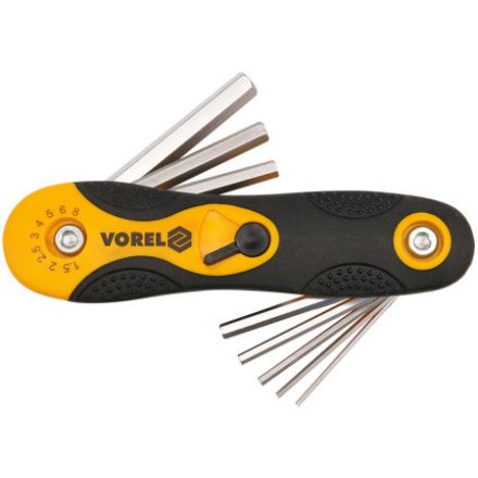 VOREL Inbusschlüsselsatz 8-teilig 1,5-8 mm klappbar