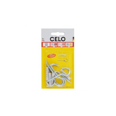 CELO NF 6 Flügeldübel + 4,2 x 65 Rundhakenschraube (5 Stück)