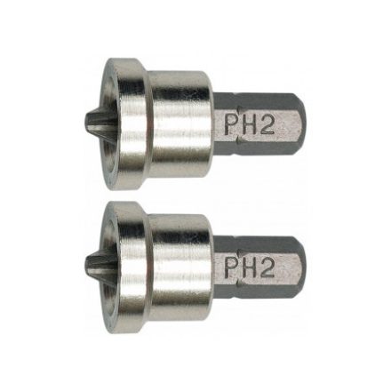 VOREL Bitspitze PH2 x 25 mm Gipskartonschraubendreher (2 Stück)