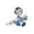 Druckregelventil mit 0-4 bar Manometer 1/4"x 3/8" Außengewinde 9 mm Schlauchanschlussadapter