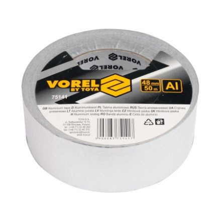 VOREL Aluminiumklebeband 48 mm x 50 m