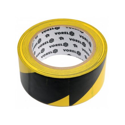 VOREL Selbstklebendes Markierungsband schwarz-gelb 48 mm x 33 m PVC
