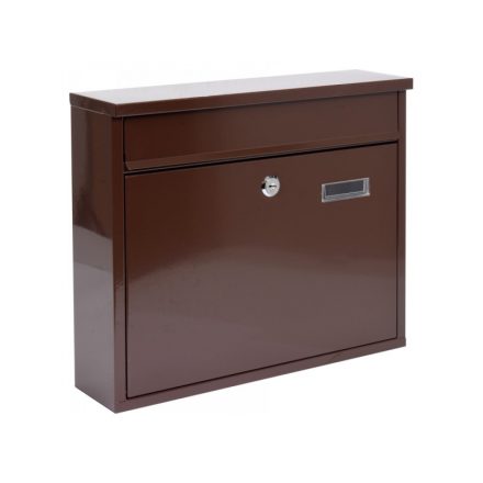 VOREL Briefkasten braun mit 2 Schlüsseln 310 x 360 x 100 mm