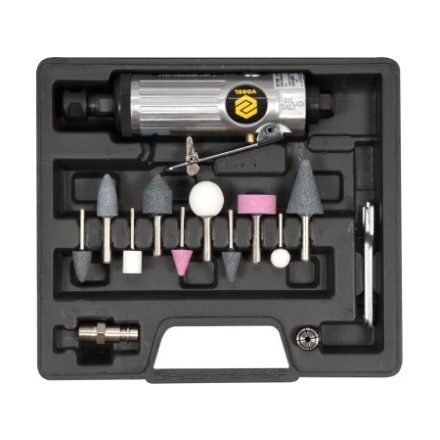 VOREL Pneumatisches Geradschleifset 15-teilig 1/4"