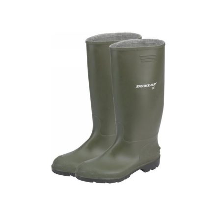 DUNLOP Gummistiefel, säure-alkalibeständig, grün Größe 37