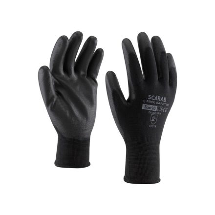 SCARAB/10 getauchte Montagehandschuhe SCHWARZ paarweise verpackt