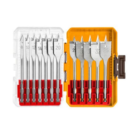 INGCO Flachbohrer Set 12-teilig für Bit-Halter