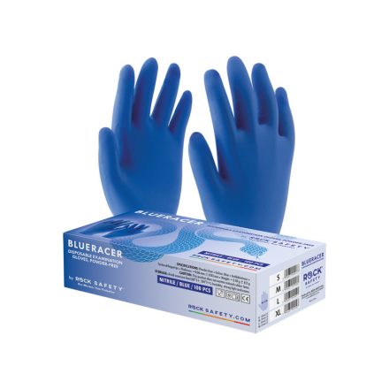 BLUERACER/M Einmalige nitril Untersuchungshandschuhe, puderfrei (100 Stück/Box) M