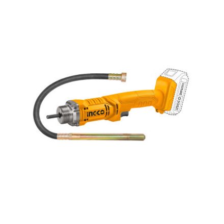 INGCO Akku-Betonverdichter Rüttelflasche 1,2 m 20 V (1 x 2,0 Ah Akku + Ladegerät)