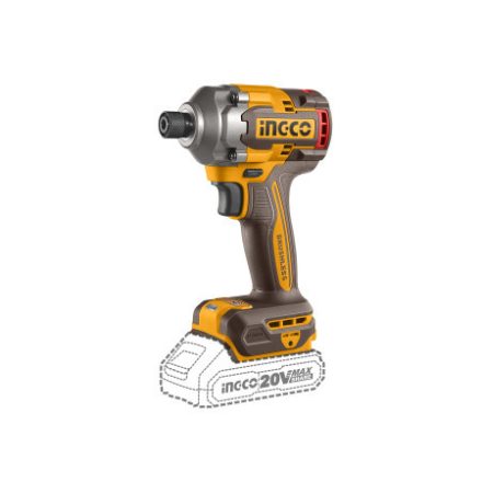 INGCO Akku-Schlagschrauber 1/4" 285 Nm bürstenlos 20 V (2 x 2,0 Ah Akku + Ladegerät)