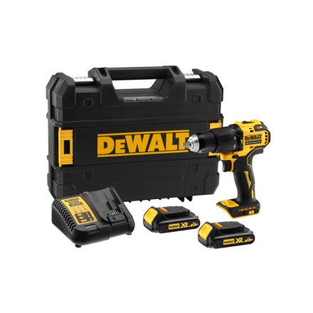 DEWALT Akku-Schlagbohrschrauber 18 V ohne Kohlebürste (2 x 1,5 Ah Akku + Ladegerät + TSTAK) DCD709S2T
