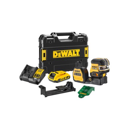 DEWALT Akku-Punkt- und Linienlaser 12-18 V (grün) (1 x 2,0 Ah Akku + Ladegerät) DCE822D1G18