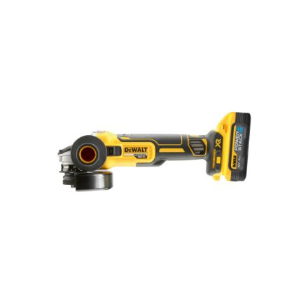 DEWALT Akku-Winkelschleifer 125 mm 18 V ohne Kohlebürste 125 mm (2 x 5,0 Ah Akkus + Ladegerät + TSTAK)