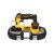 DEWALT Akku-Bandsäge 18 V ohne Kohlebürste (ohne Akku + Ladegerät, TSTAK) DCS377NT