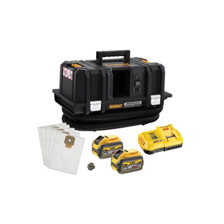 DEWALT Akku-Staubsauger 18-54 V (2 x 6,0 Ah Akkus + Ladegerät) DCV586MT2