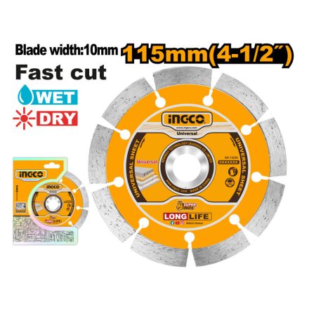INGCO Diamanttrennscheibe 115 x 10 x 22,2 mm segmentiert