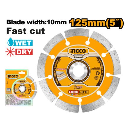 INGCO Diamant-Trennscheibe 125 x 10 x 22,2 mm segmentiert