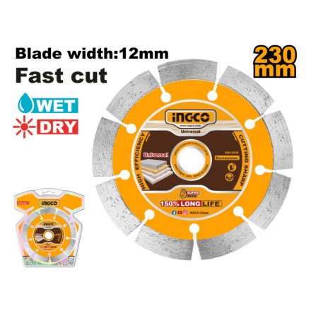INGCO Diamanttrennscheibe 230 x 12 x 22,2 mm segmentiert