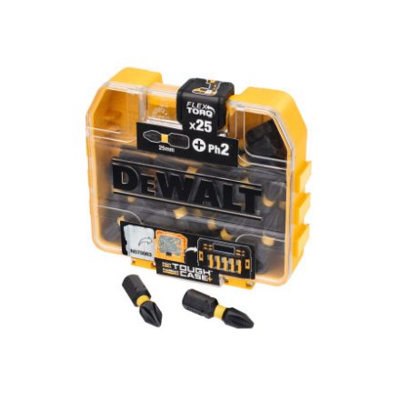 DEWALT Flextorq Bit-Spitze PH2 x 25 mm im Tough Case (25 Stück)