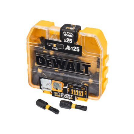 DEWALT Flextorq Bit-Spitze T25 x 25 mm im Tough Case (25 Stück)