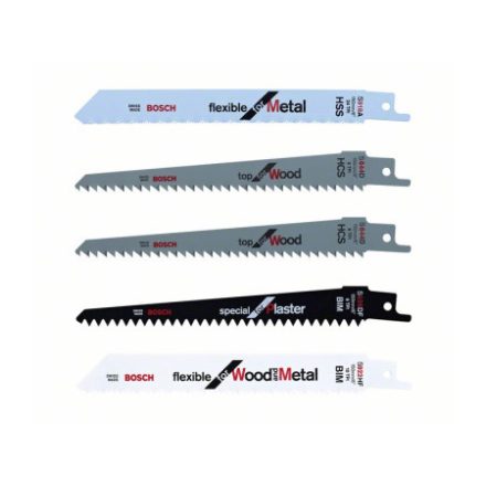 BOSCH Säbelsägeblatt-Set 5-teilig 150 mm (Metall-Holz-Gips)