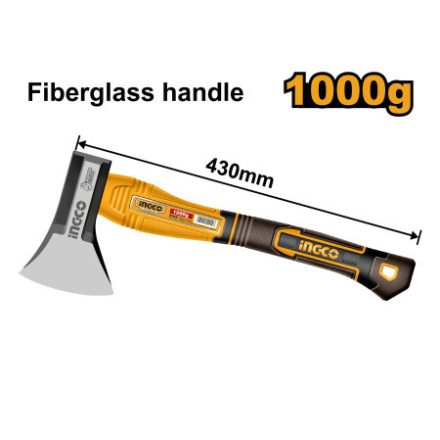 INGCO Axt 1000 g mit Glasfaserstiel