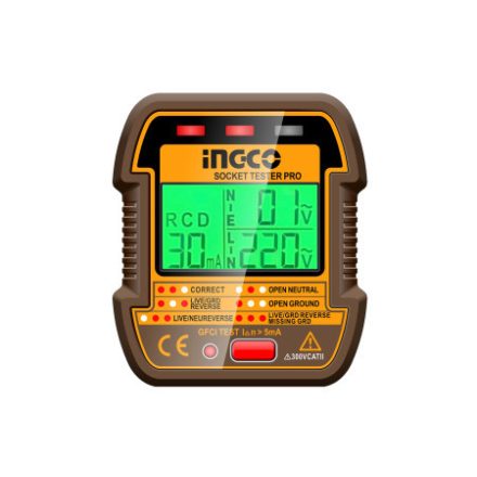 INGCO Steckdosen-Tester 30 mA