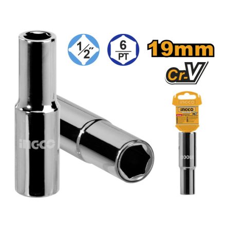 INGCO Langnuss 1/2" 19 mm CrV