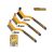 INGCO Drahtbürstenset 3-teilig 180 mm