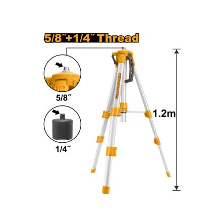 INGCO Dreibein-Laserstativ 1,2 m 1/4" 5/8"