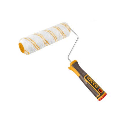 INGCO Mikrofaser-Farbroller mit Stiel, 230 x 18 x 8 mm, weicher Griff