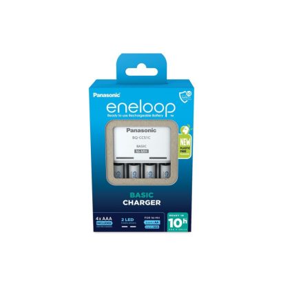 ENELOOP Batterieladegerät + 4 AA/Bleistiftbatterien 1,2 V 1900 mAh