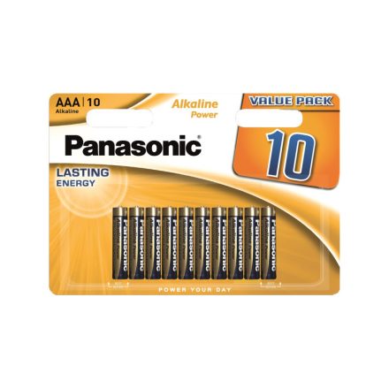 PANASONIC AAA/Mikro langlebige Alkali-Batterie 1,5 V (10 Bl/Pack)