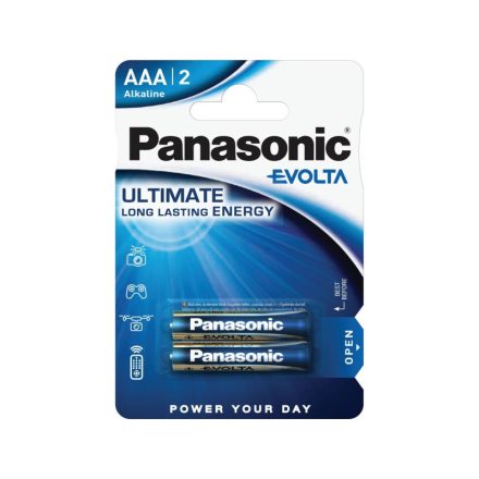 PANASONIC EVOLTA AAA/Micro super langlebige Alkalibatterie 1,5 V (2 Stück)
