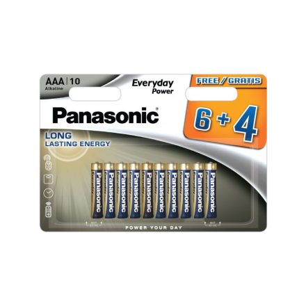 PANASONIC AAA/Micro langlebige Alkalibatterie 1,5 V (10 Stück)