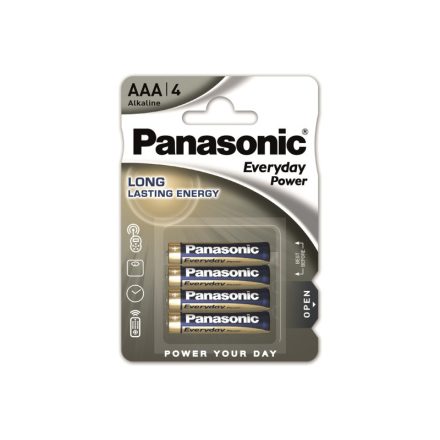 PANASONIC AAA/Micro langlebige Alkalibatterie 1,5 V (4 Stück)