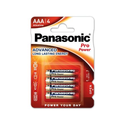 PANASONIC AAA/Micro super langlebige Alkaline-Batterie 1,5 V (4 Stück)