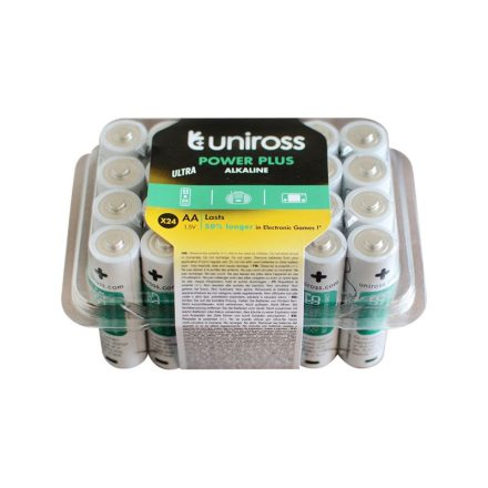 UNIROSS AA/Bleistift langlebige Alkalibatterie 1,5 V (24 Stück)
