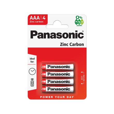 PANASONIC AAA/Mikro-Zink-Mangan-Langlebiger Akku 1,5 V (4 Stück)